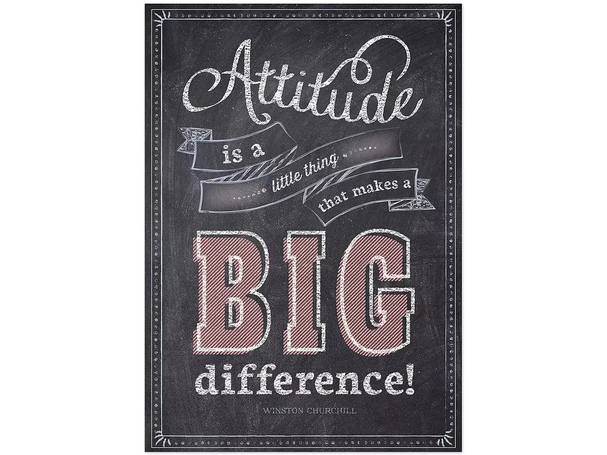 Chalk It Up! Attitude Makes a Big Difference Poster - US 8111