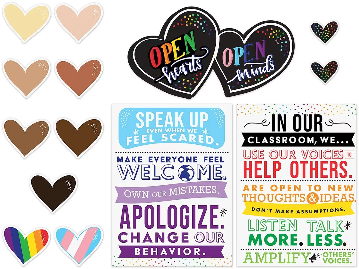 Open Hearts, Open Minds Bulletin Board Set - US 7706