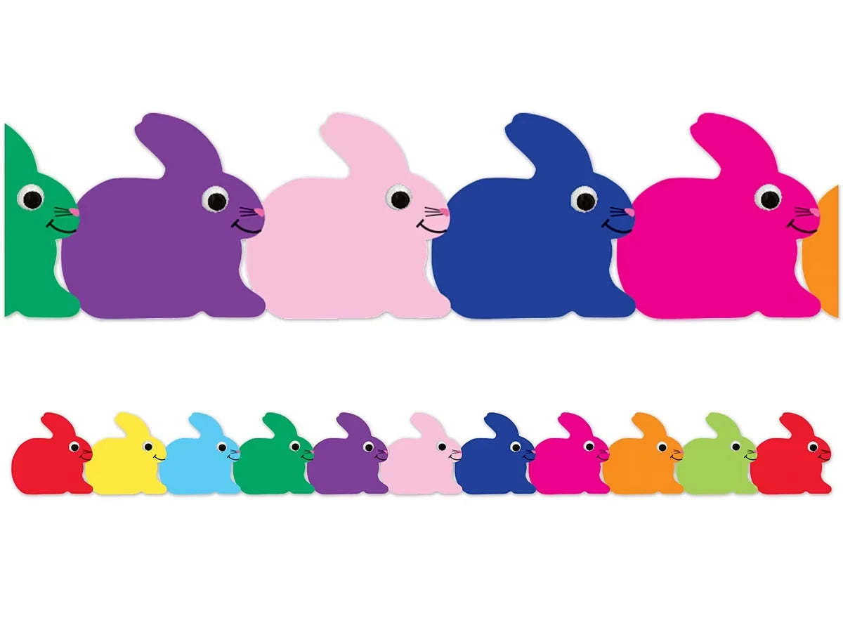 Colorful Bunny Border - US 7127