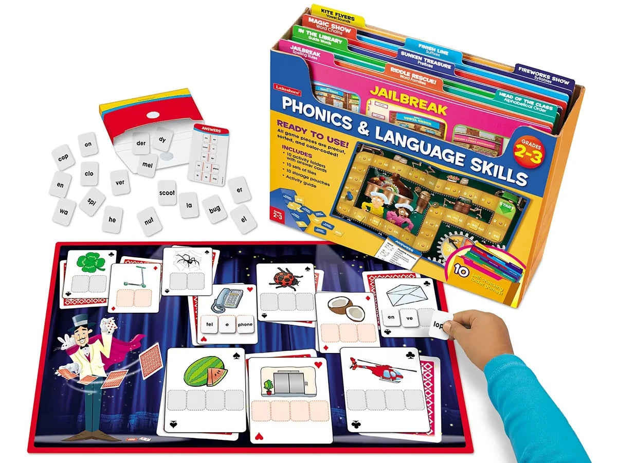 Phonics & Language Skills Folder Game Library - Gr. 2-3 - US 6724