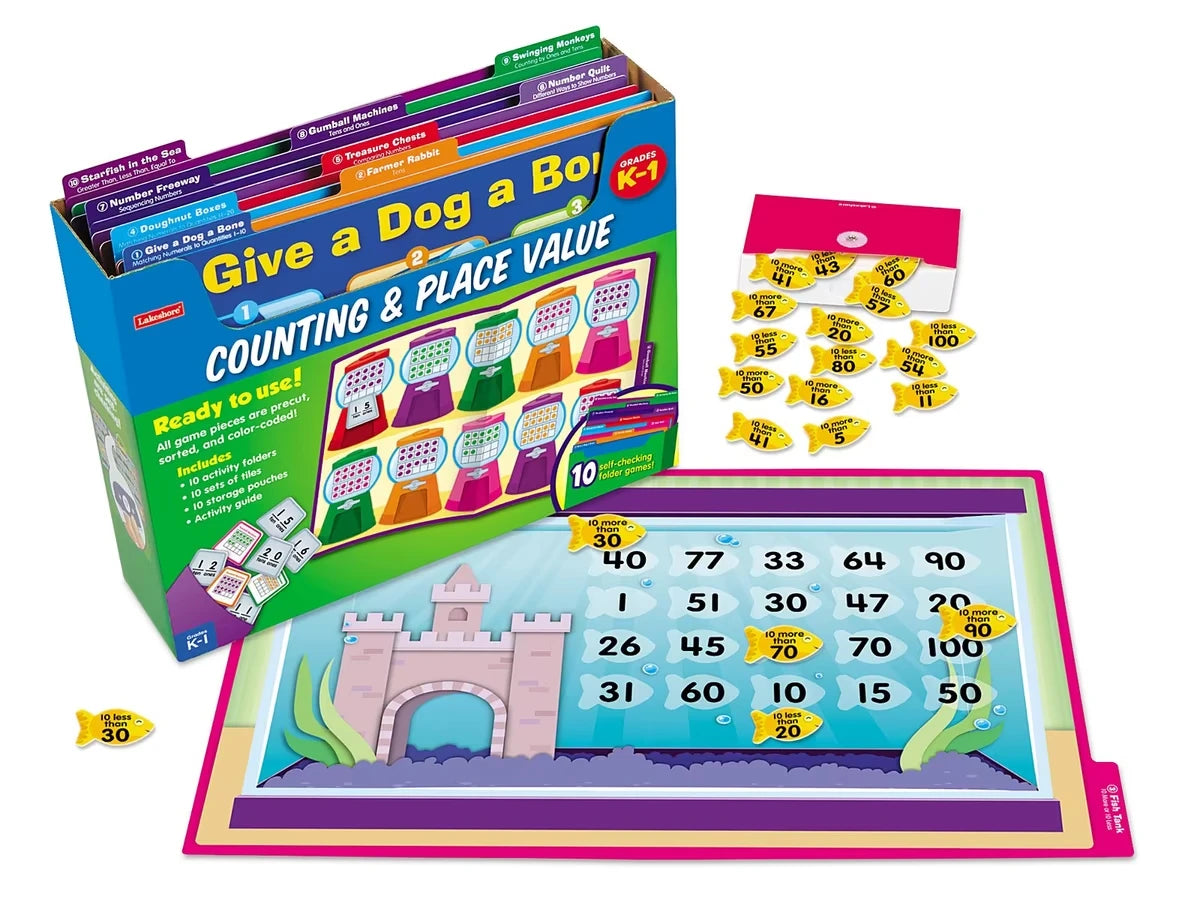 Counting & Place Value Folder Game Library - K-Gr. 1 - US 8755