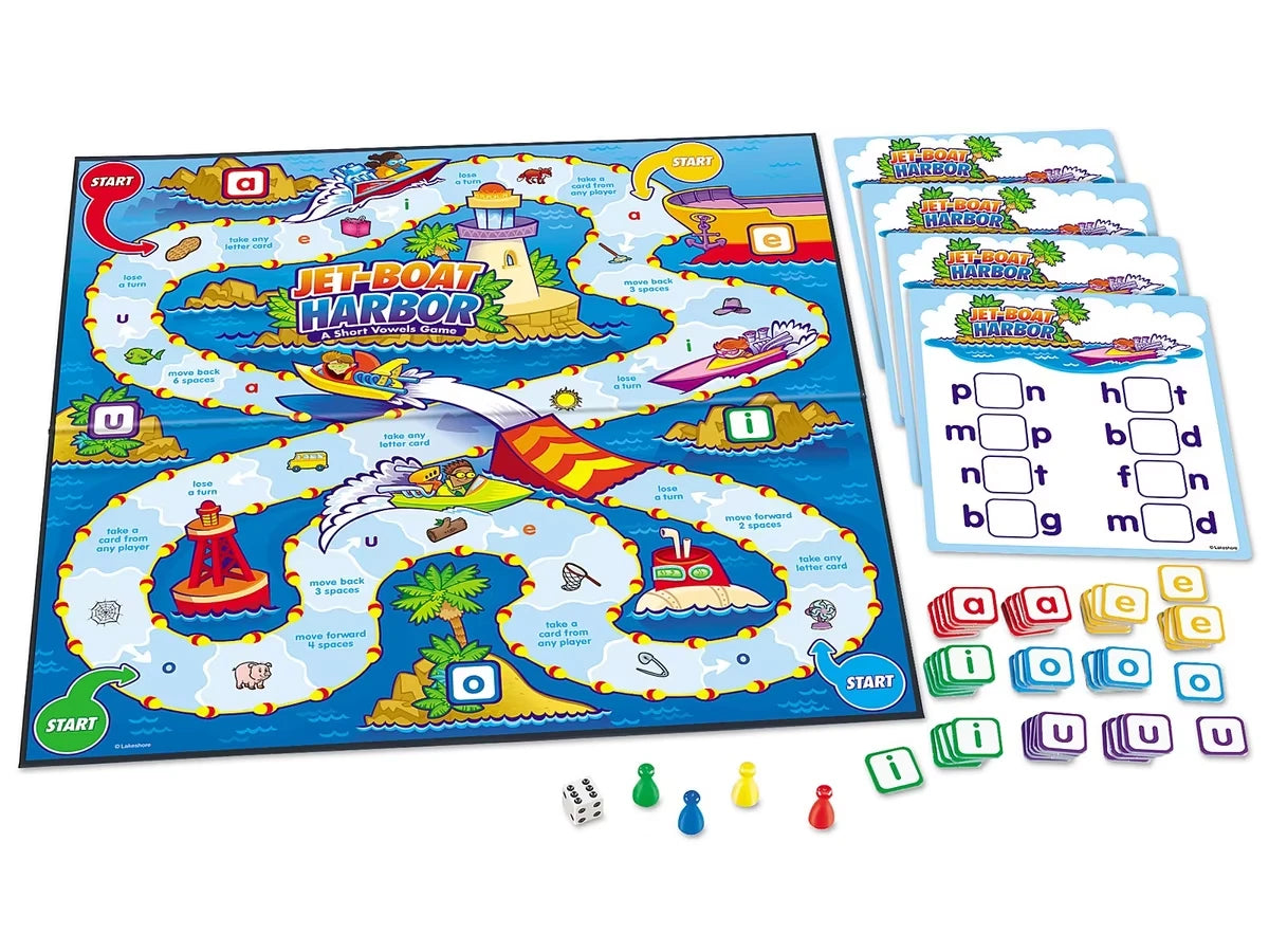 Jet-Boat Harbor: Short Vowels Game - US 6808