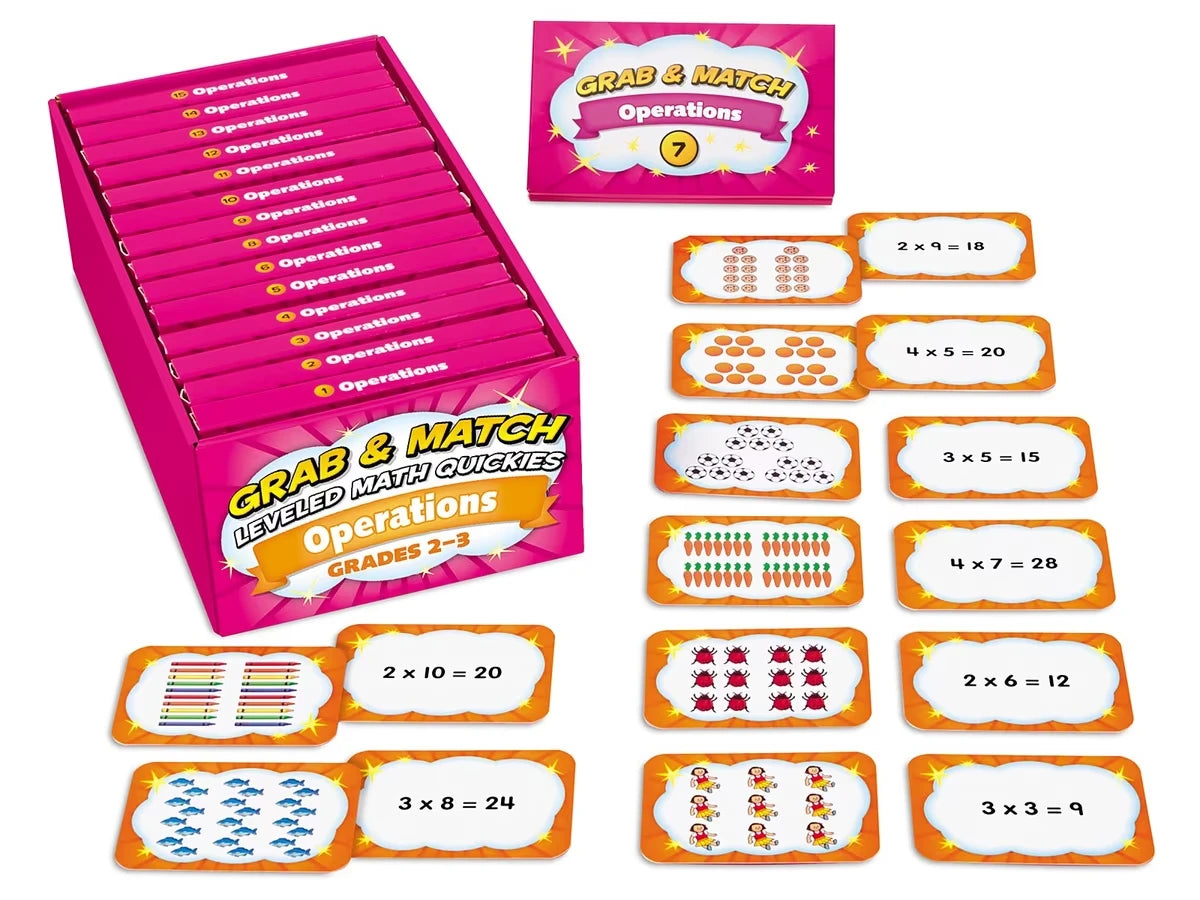 Grab & Match Leveled Operations Quickies - Gr. 2-3 - US 9560