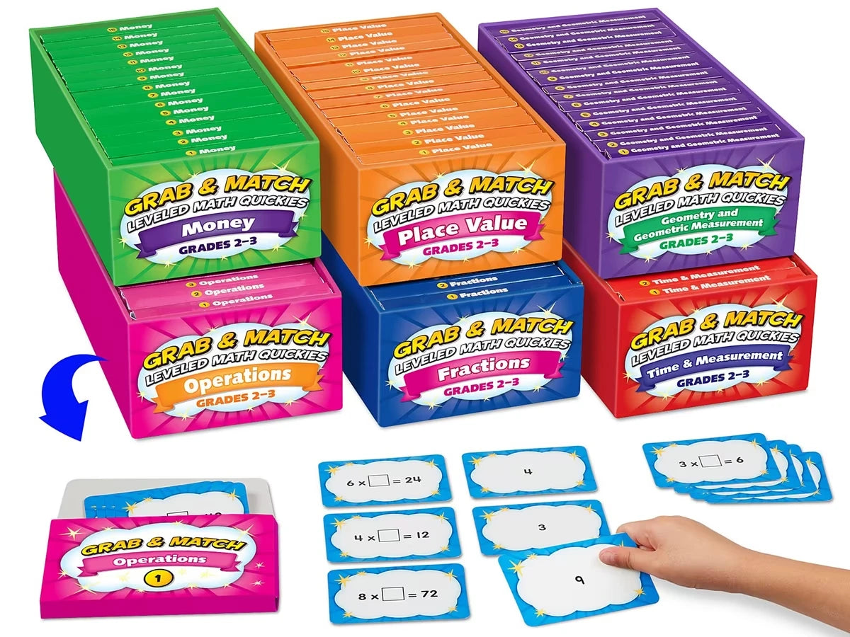 Grab & Match Leveled Math Quickies - Gr. 2-3 - Complete Set - US 7834