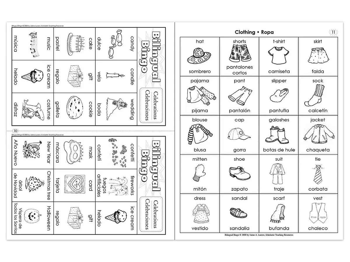 Bilingual Bingo Workbook - US 6479