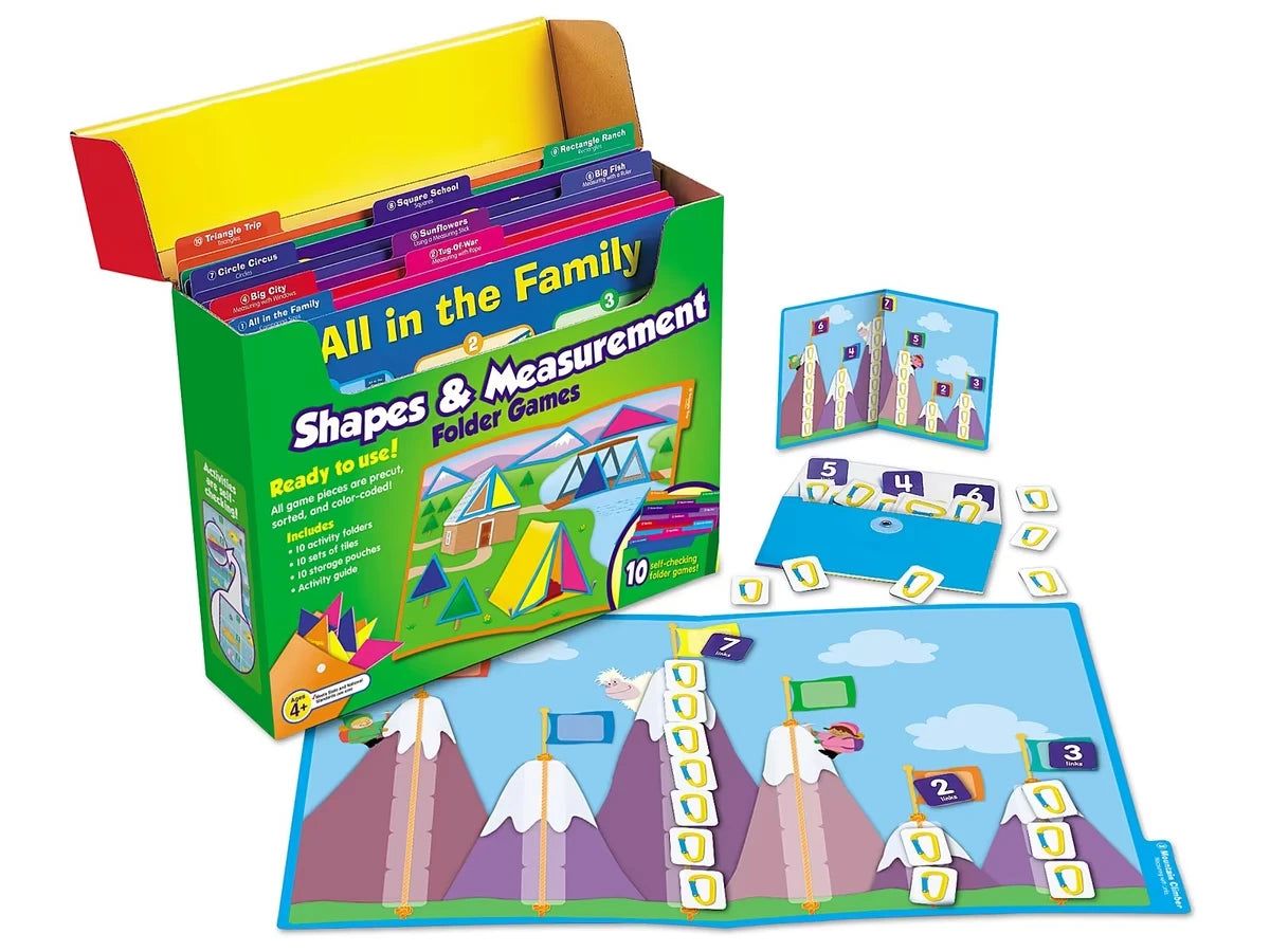 Shapes & Measurement Folder Game Library - Pre K-K - US 2170