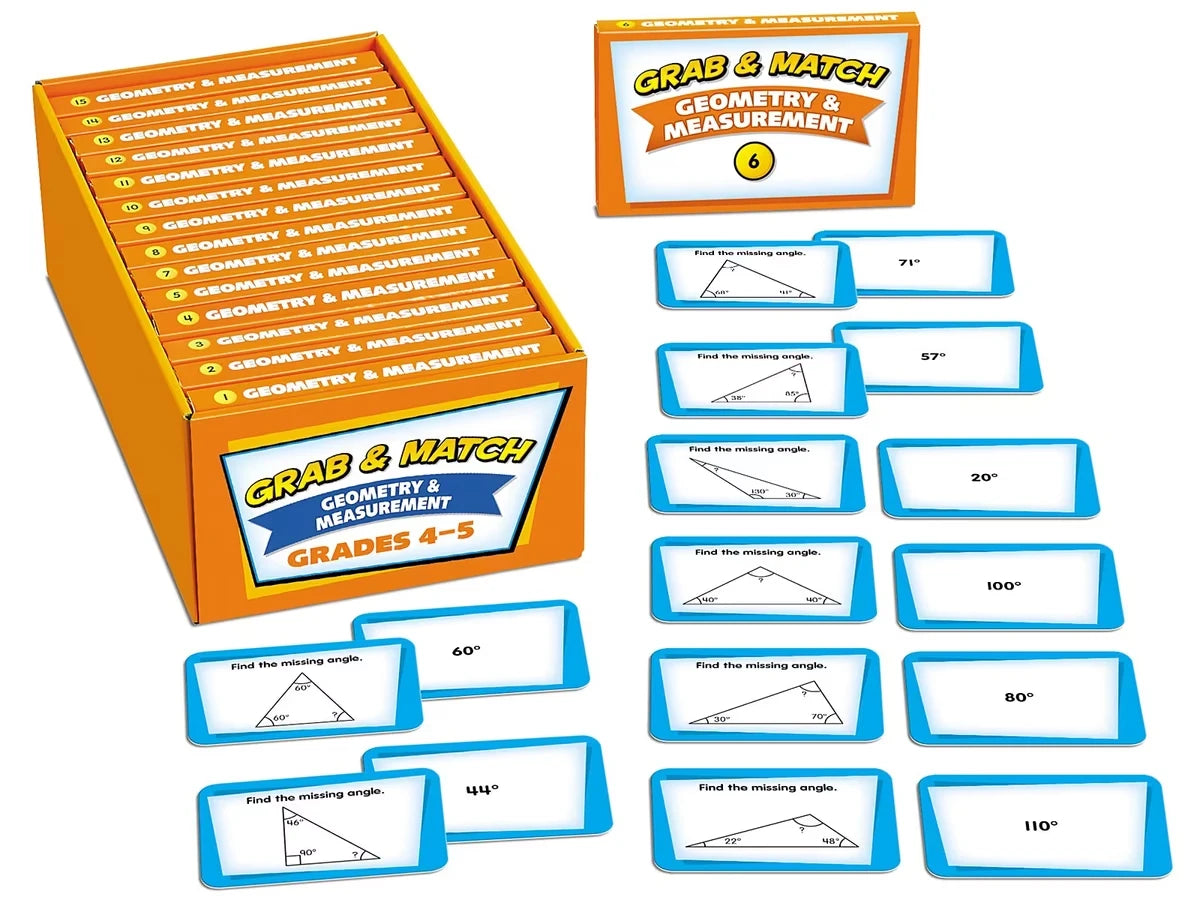 Grab & Match Leveled Geometry & Measurement Quickies - Gr. 4-5 - US 4434