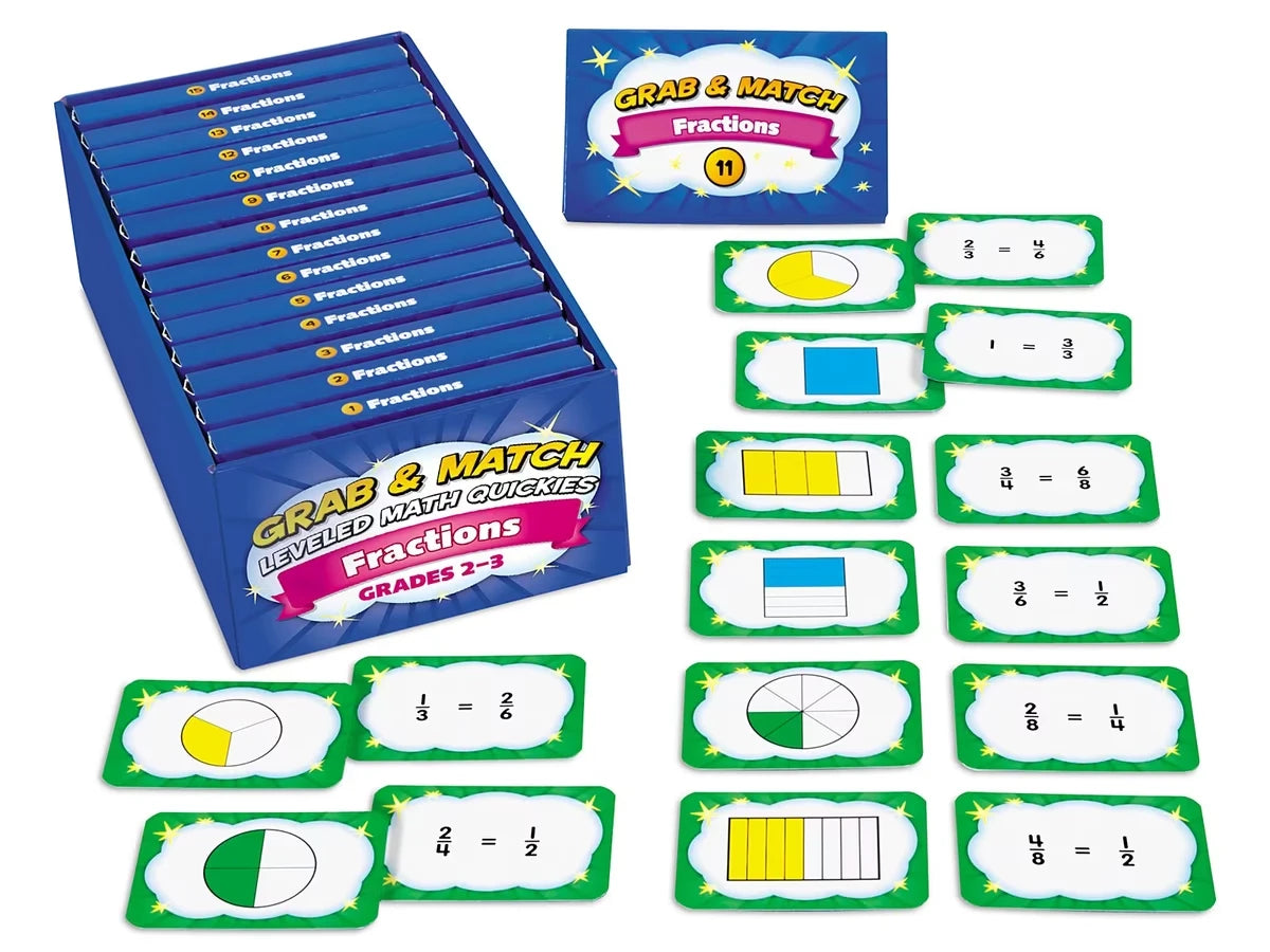 Grab & Match Leveled Fractions Quickies - Gr. 2-3 - US 5785
