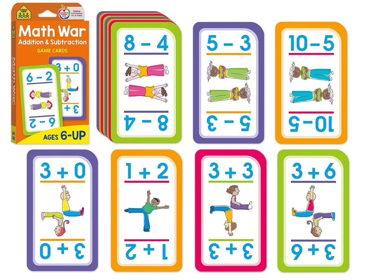 Math War: Addition & Subtraction Game Cards - US 4241