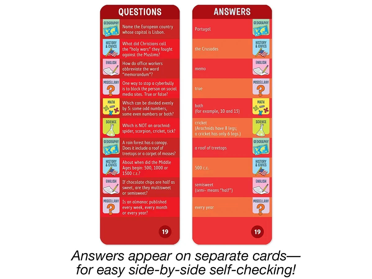 Brain Quest Challenge Cards - Gr. 6 - US 8662