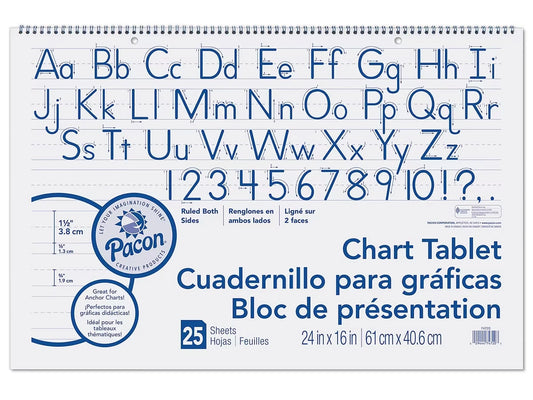 1 1/2" Ruled Chart Tablets - US 6322