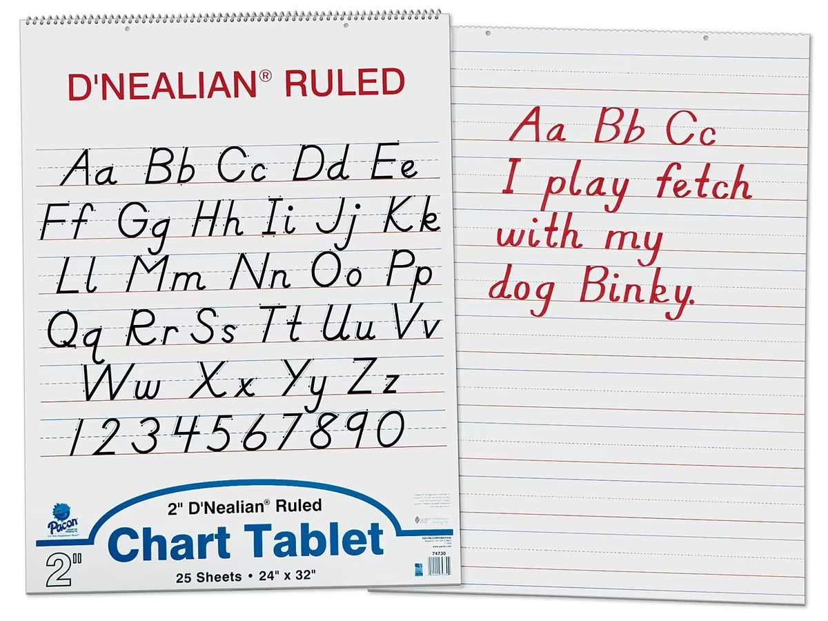 2" D`Nealian Ruled Chart Tablet - US 7276