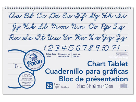 1" Ruled Chart Tablets - US 8493