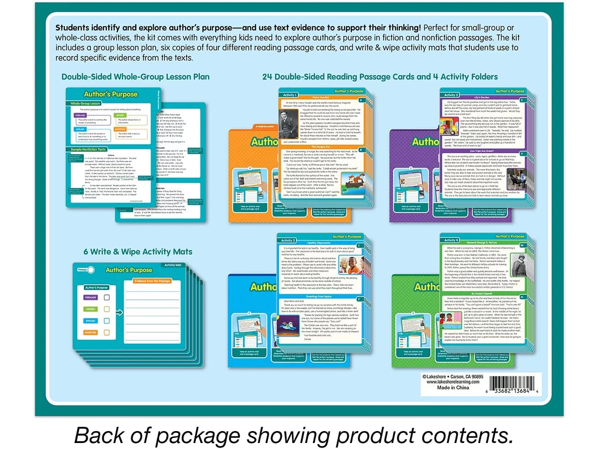 Author’s Purpose Finding Evidence Kit - Gr. 2-3 - US 2061