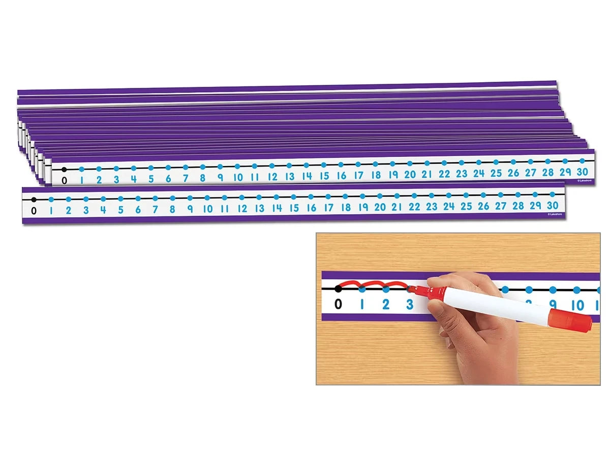Write & Wipe Student Number Lines - Set of 30 - US 4801