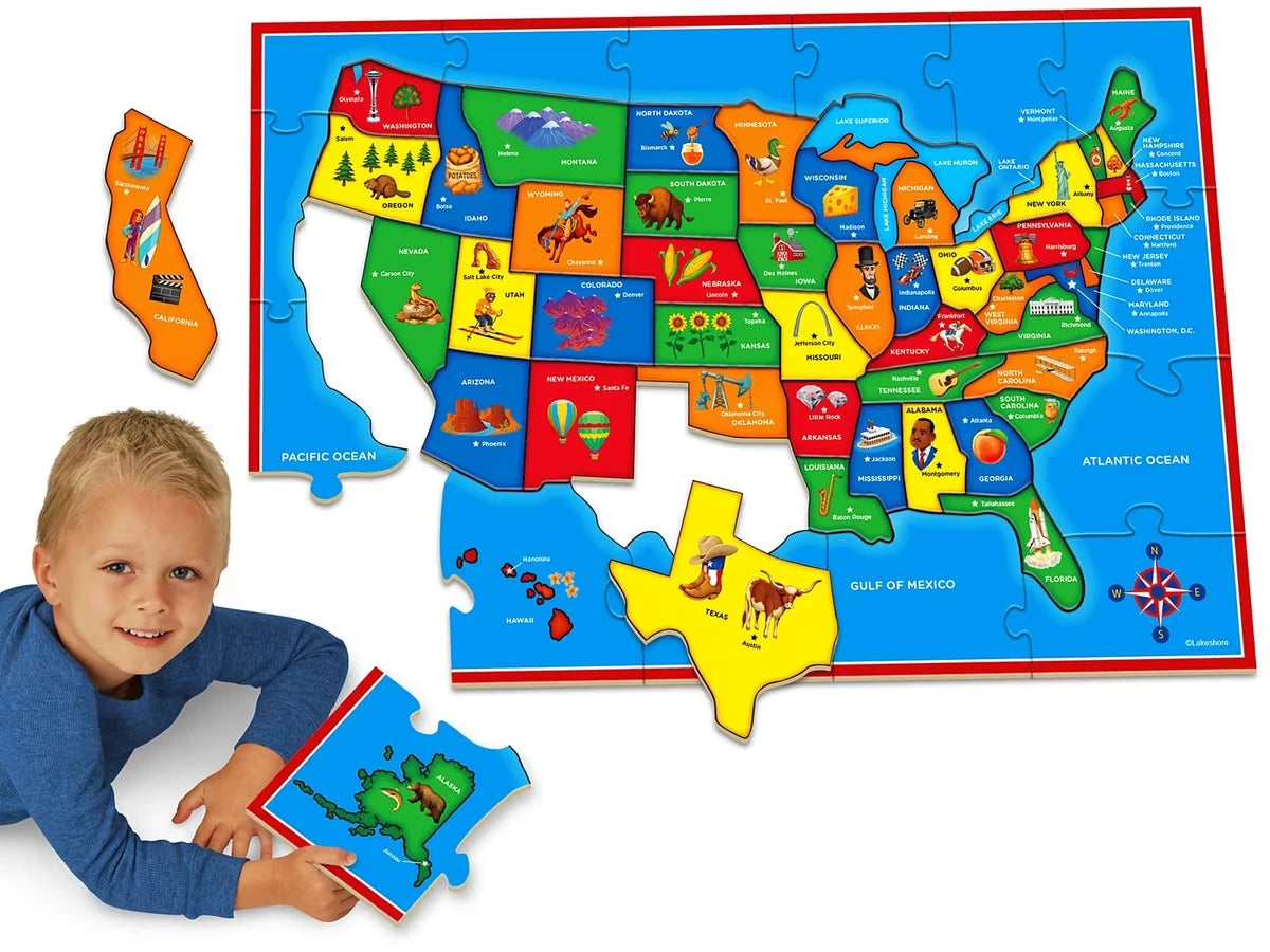 Map of the U.S.A. Floor Puzzle - US 8828