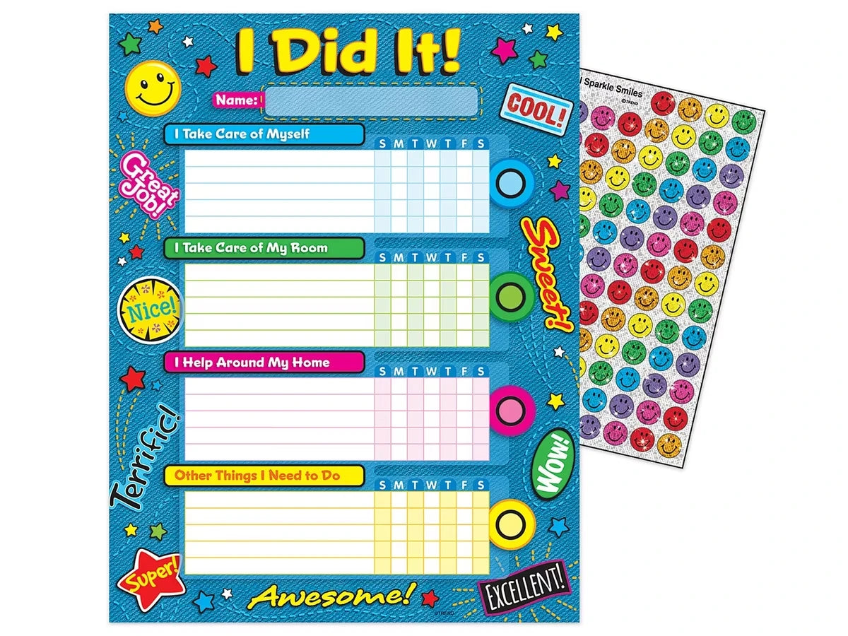 I Did It! Chore Charts - Set of 25 - US 1958