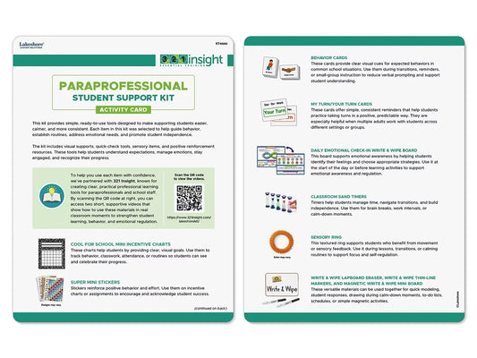 Paraprofessional Student Support Kit - US 4630