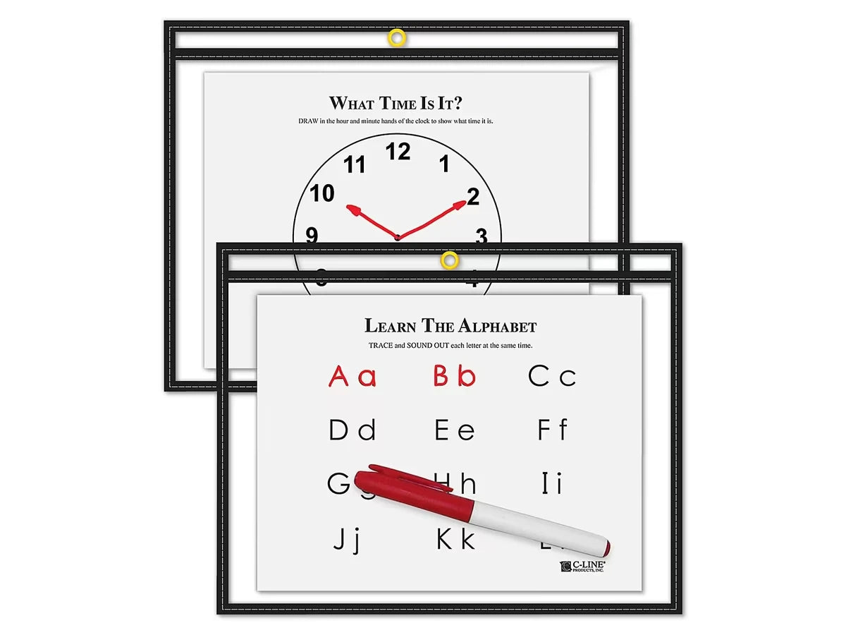 Reusable Write & Wipe Horizontal Pocket - US 1836