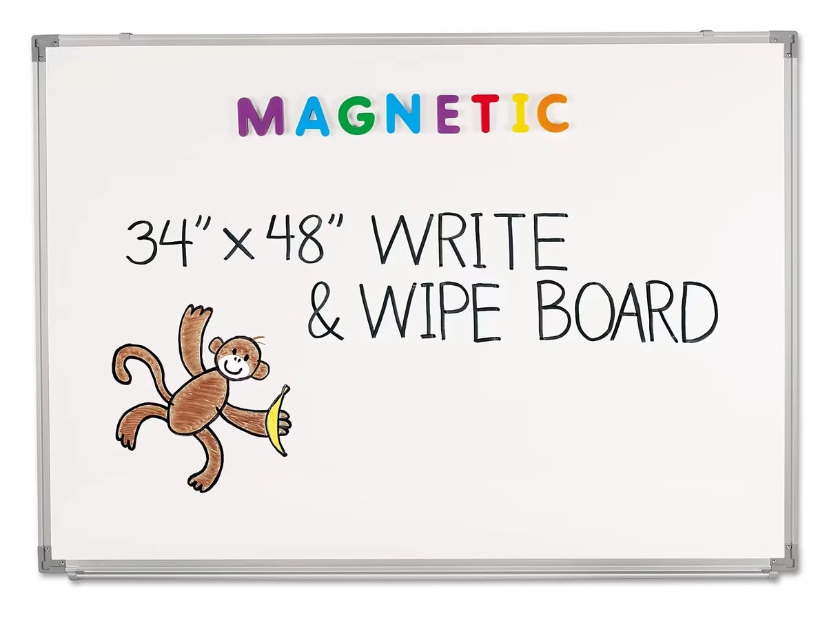 Magnetic Write & Wipe Board - 34" x 48" - US 6942
