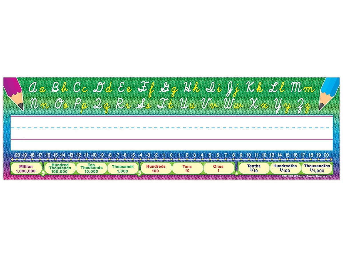 Modern Cursive Reference Nameplates - Gr. 3-6 - US 6330