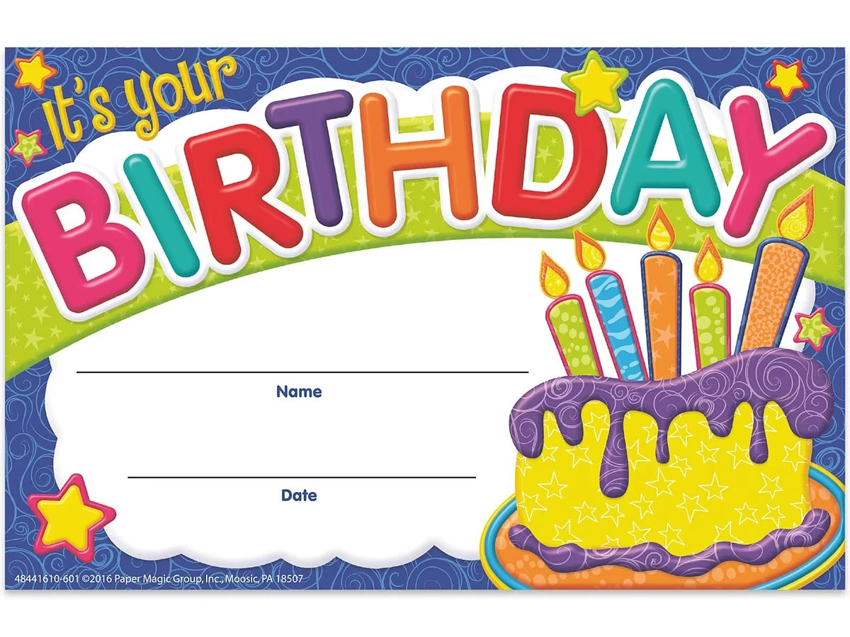 Color My World Birthday Certificates - US 4052