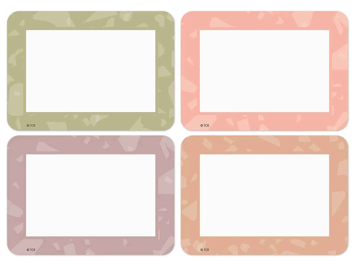 Terrazzo Tones Name Tags - Variety Pack - US 5170