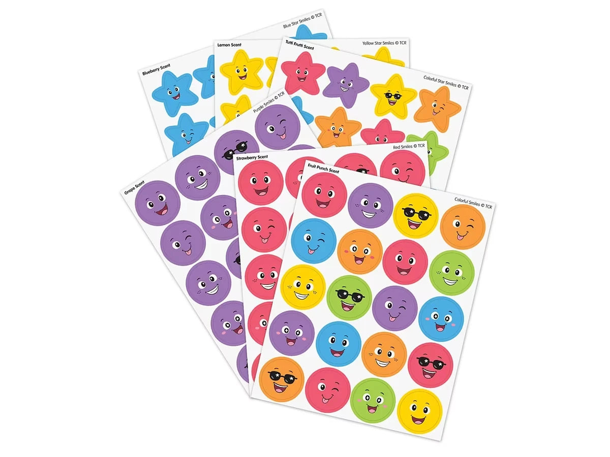 Smiles and Stars Scented Stickers - Variety Pack - US 3188