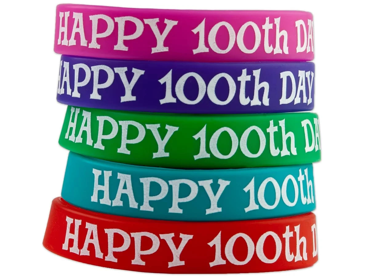 Happy 100th Day Wristbands - US 1398