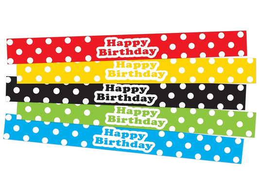 Polka Dot Birthday Slap Bracelets - US 1432
