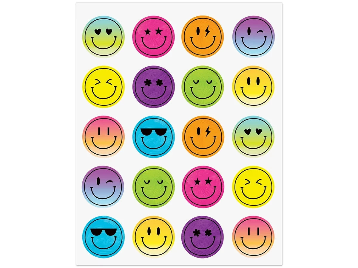 Brights 4Ever Smiley Face Stickers - US 8463