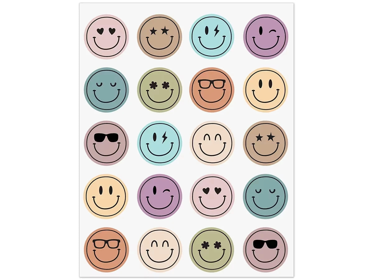 Calming Colors Smiley Stickers - US 5644