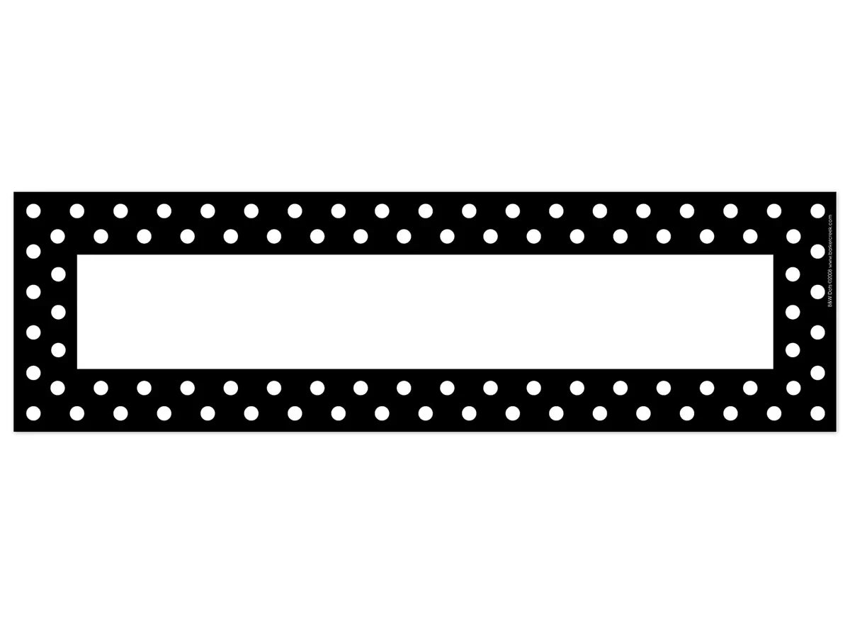 Black Polka Dot Nameplates - US 5427