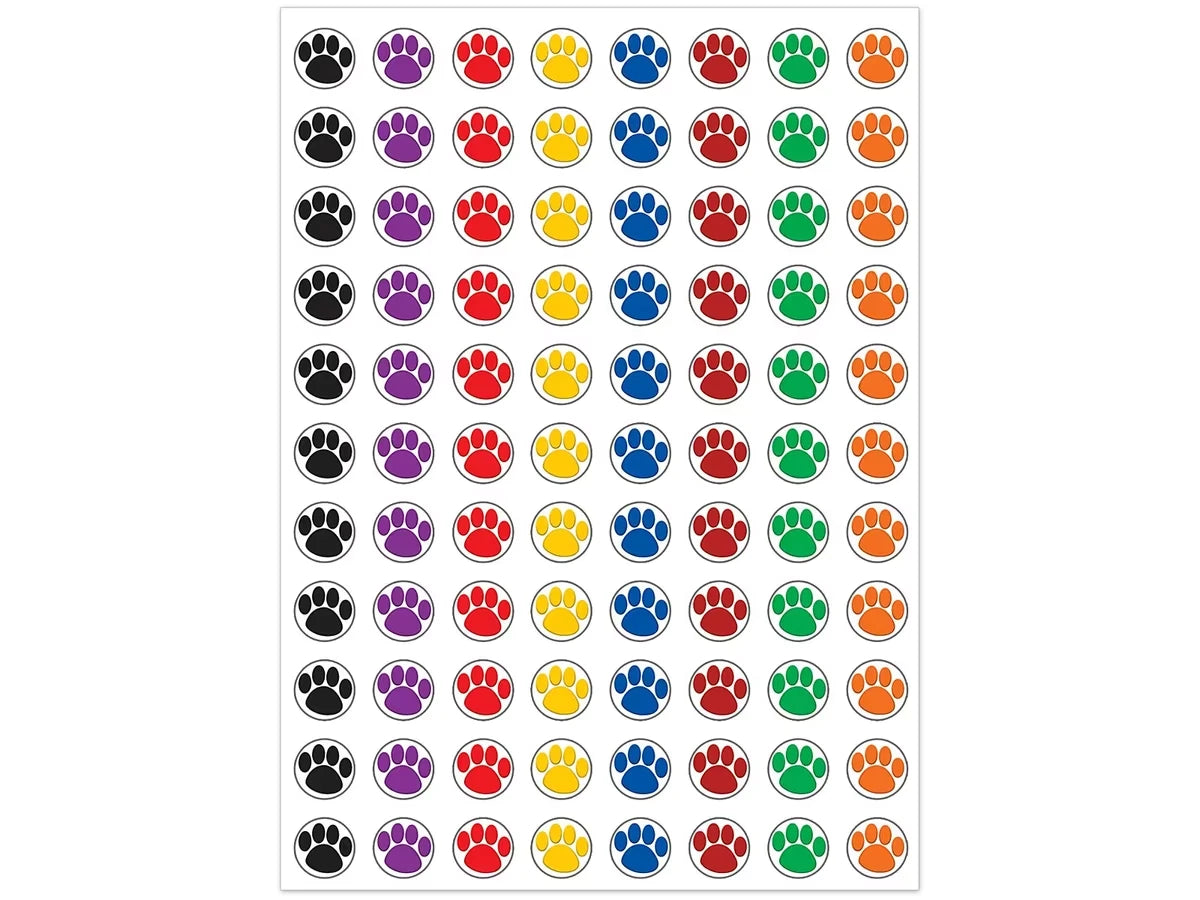 Paw Print Mini Stickers - US 7073