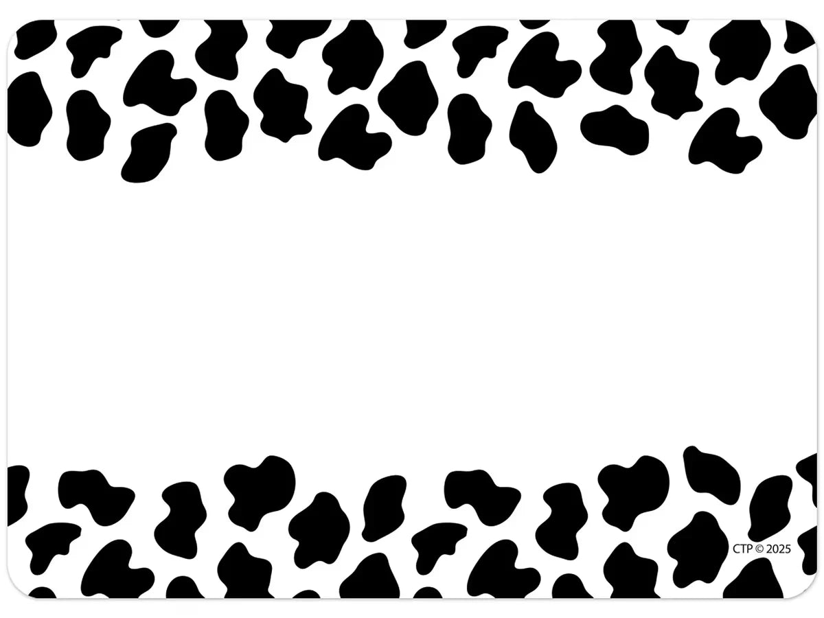 Farm Friends Cow Print Name Tags - US 2778
