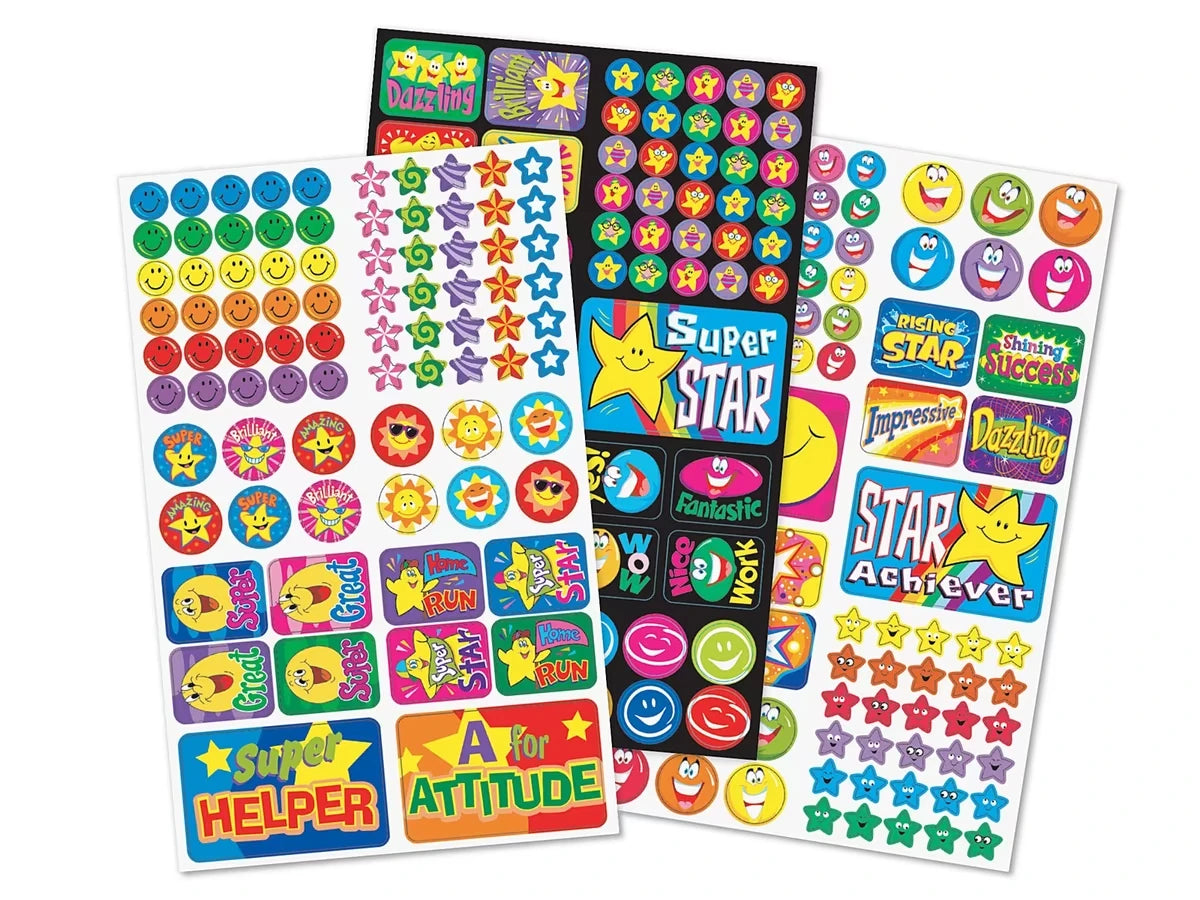 Super Star & Smile Stickers - Variety Pack - US 3595