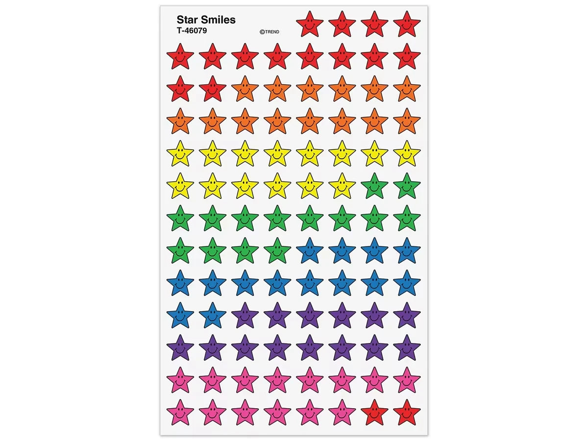 Star Smile Stickers - Value Pack - US 4753