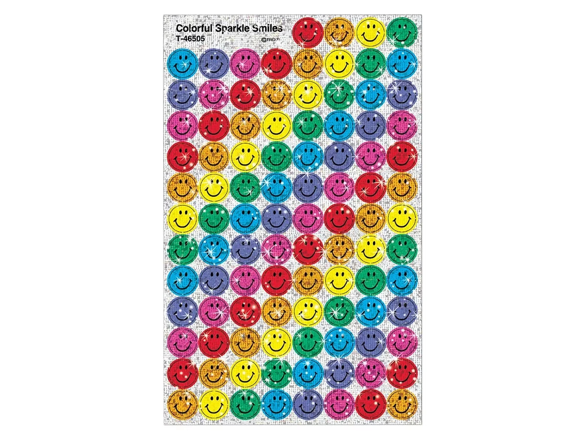 Sparkling Smiley Face Mini Stickers - US 5453