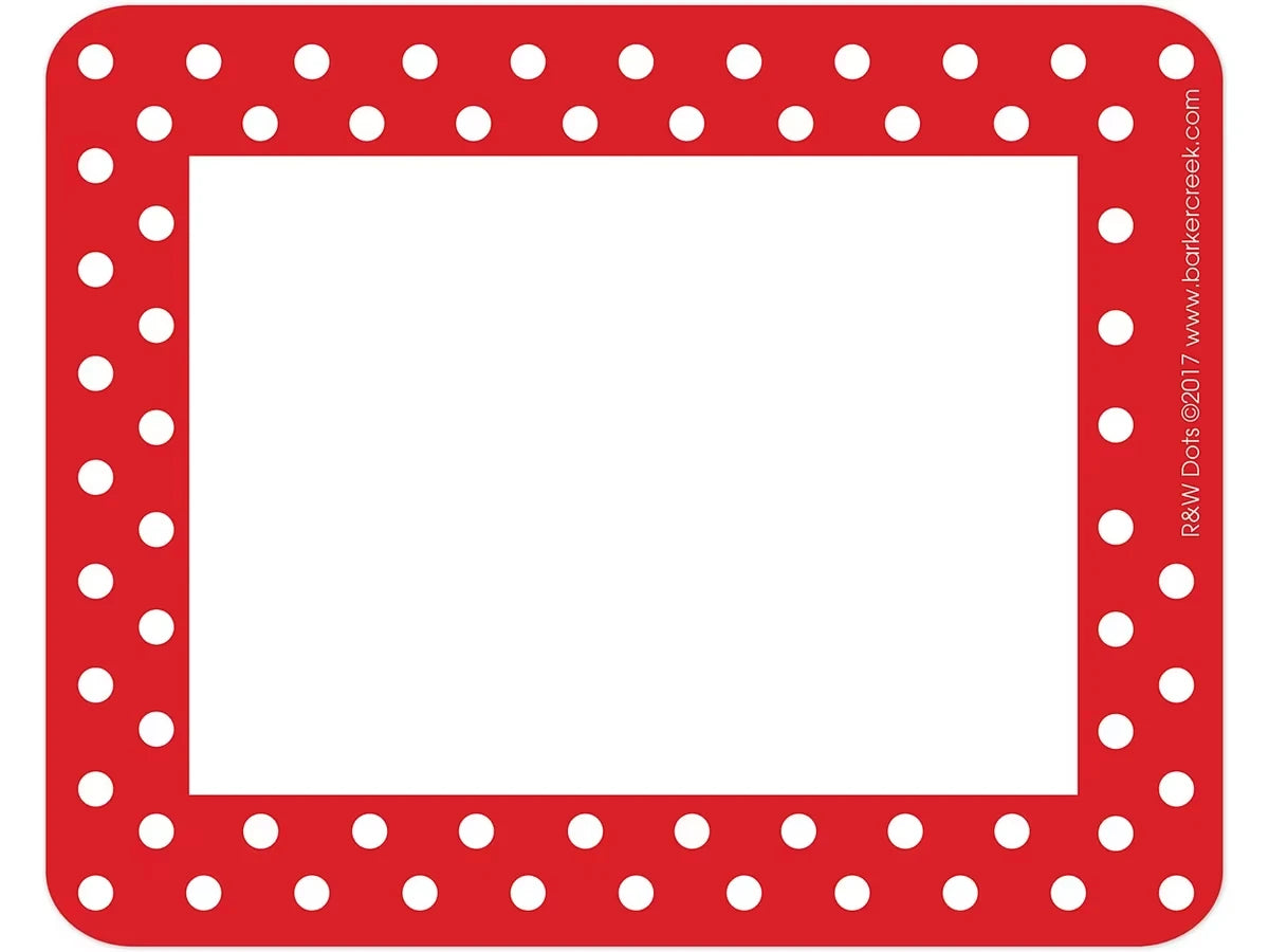 Red Polka Dot Name Tags - US 1173