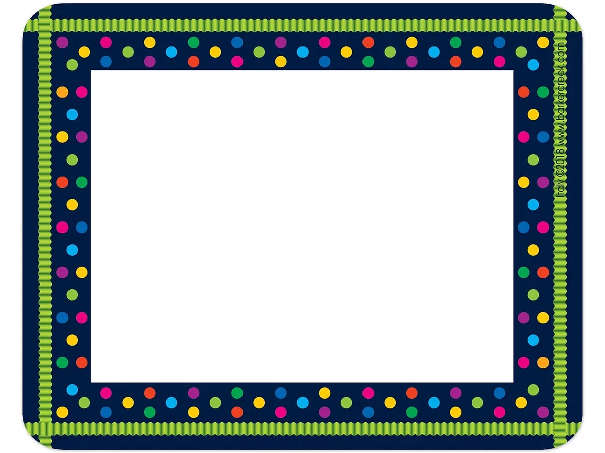 Rainbow Polka Dot Name Tags - US 5448