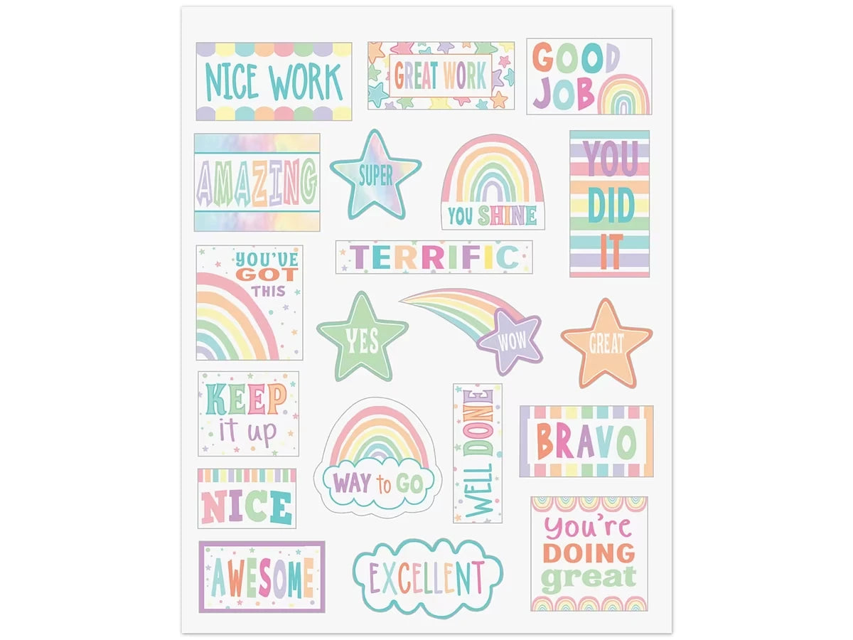 Pastel Pop Motivational Stickers - US 8481