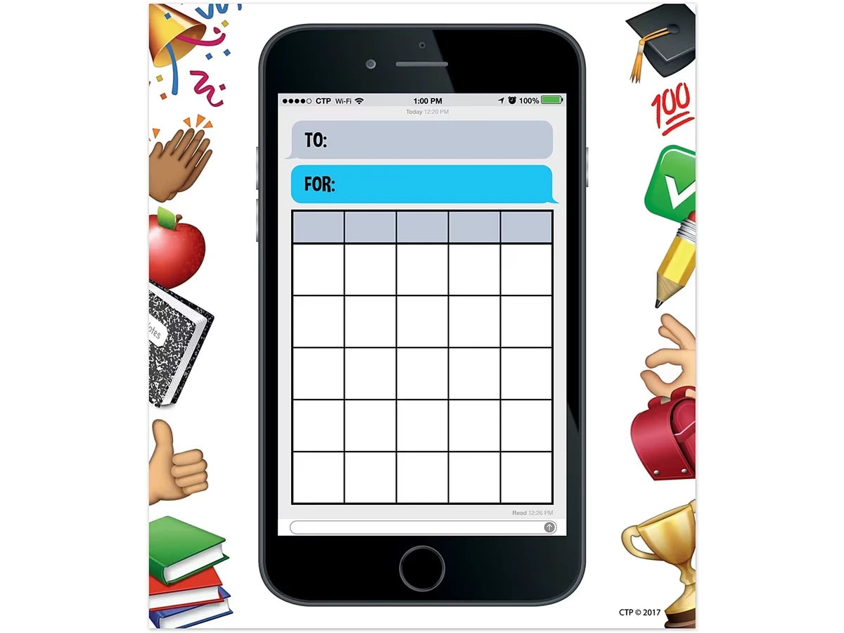 Emoji Fun Smartphone Mini Incentive Charts - US 2369
