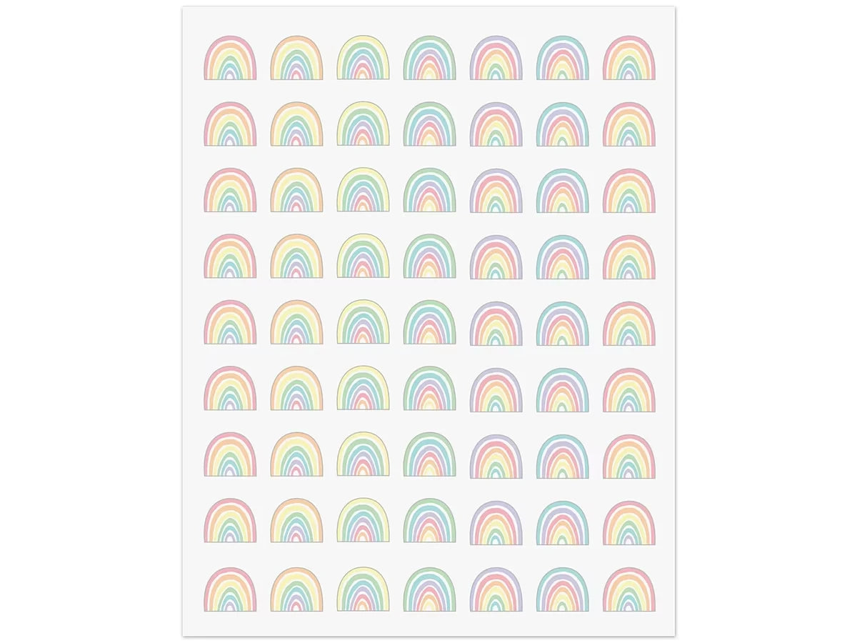 Pastel Pop Rainbow Mini Stickers - US 7292
