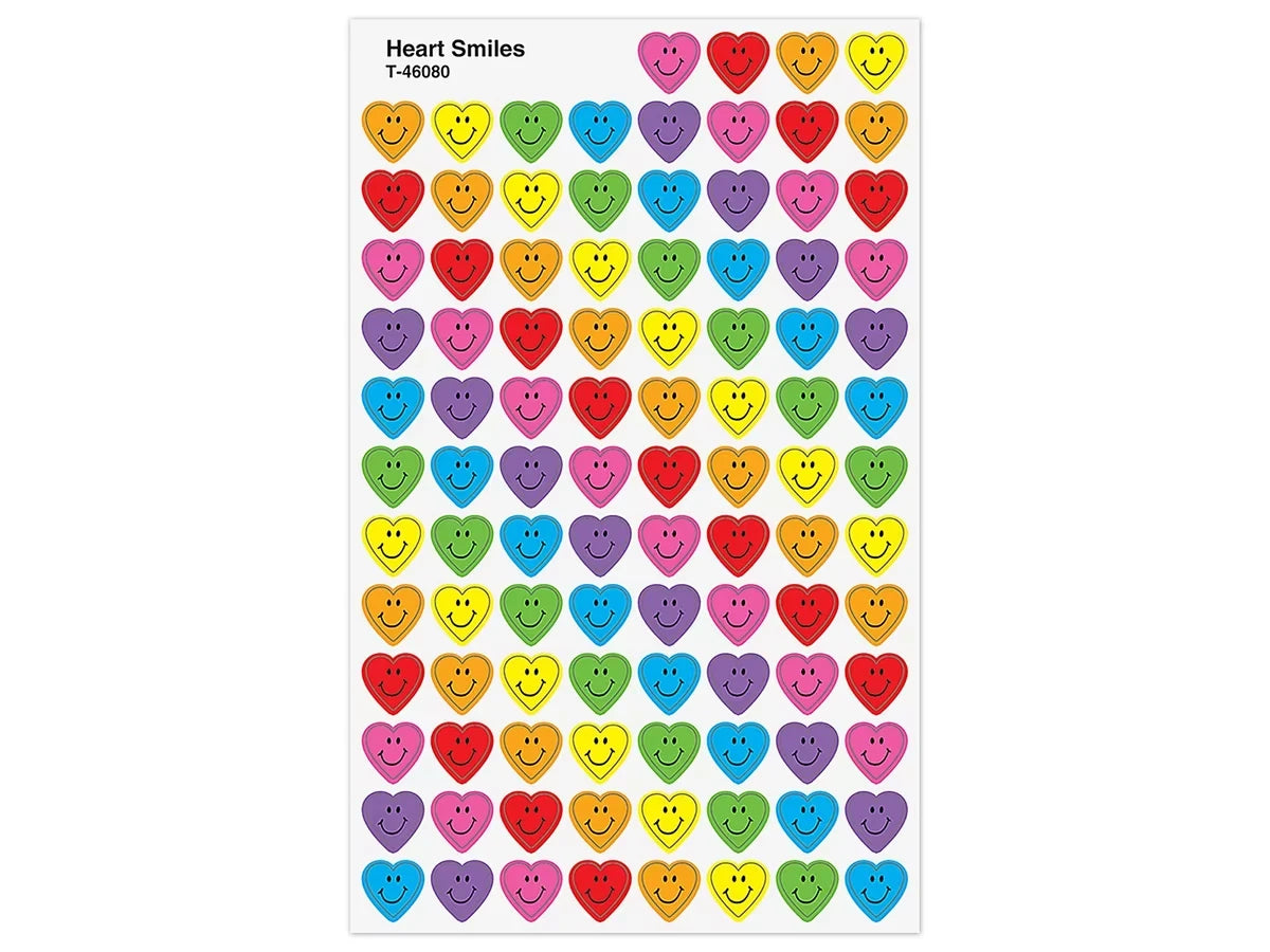 Smiling Heart Mini Stickers - Value Pack - US 5068