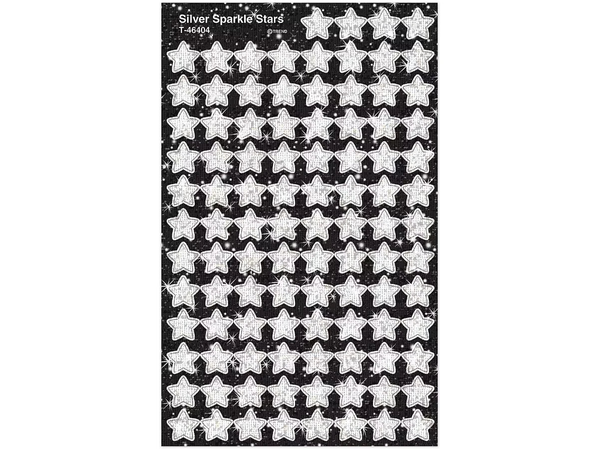 Silver Sparkling Star Mini Stickers - US 2888