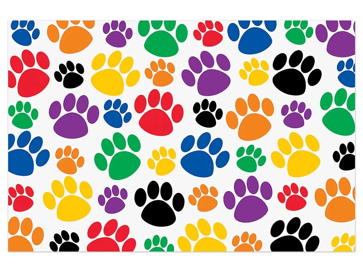 Colorful Paw Prints Postcards - US 4791