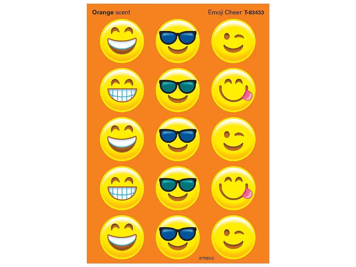 Emoji Cheer Orange-Scented Stickers - US 1897