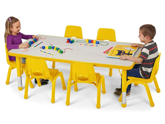 Kids Colors™ Adjustable Rectangular Tables - US 7387