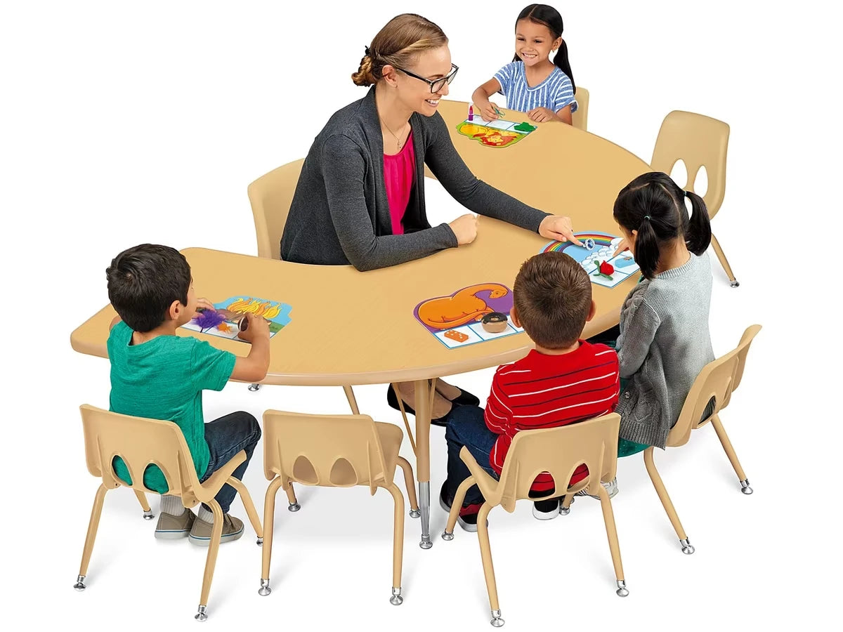 Natural Adjustable Teaching Tables - US 4696
