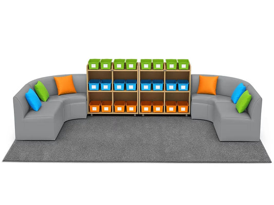 Flex-Space Comfy Couch Reading & Research Zone - US 4959
